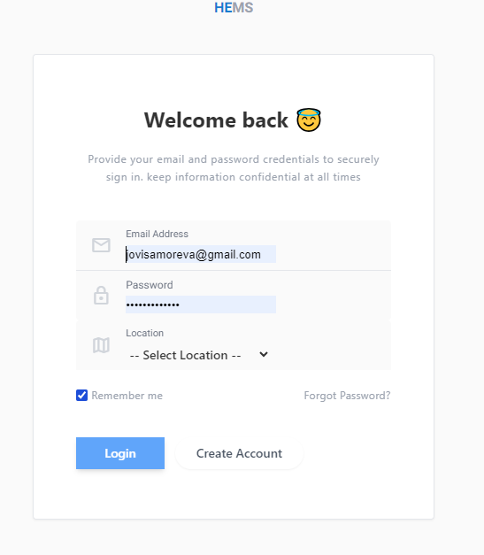 HEMS Registration HEMS Registration